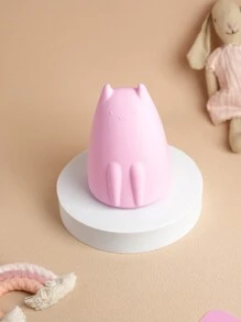 1pc Personalized Customization Name Baby Silicone Piggy Bank Cartoon Cat Shape Baby Products Custom Gifts For Kids Unbreakable Piggy Bank Solid Color Coin Bank