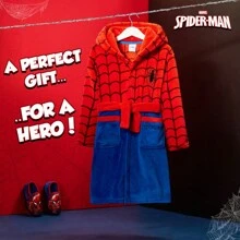 Marvel Spiderman Dressing Gown - Red - View 2