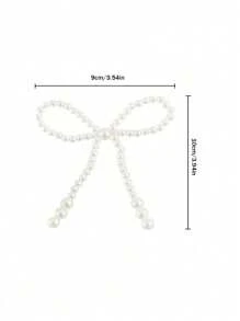 5 件或 1 件蝴蝶结蛋糕装饰、花束仿珍珠链、仿珍珠蝴蝶结配件、花艺蝴蝶结珠子、DIY 装饰材料、插花花店用品、浪漫蛋糕装饰套装，适用于生日、母亲节、周年纪念、婚礼、情人节派对用品 - 白色 - 查看 10