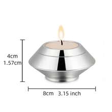 Cremation Keepsake Urn For Ashes For Human Adults Stainless Steel Candlestick Mini Funeral Ash Holder Mini Urns For Pet's Ashes - Multicolor - View 2