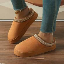 Pantoufles unisexes décontractées et confortables - Semelle en mousse à mémoire de forme, doublure en tissu chaud, design de tige piqué, semelle antidérapante, chaussons d'intérieur faciles à enfiler, convenant à toutes les saisons