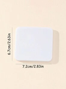 极简便携白色方形折叠镜，价格实惠，适合作为圣诞礼物、化妆品、化妆工具、平价好物、礼品、女士礼品、圣诞礼物、赠品、旅行必备。 - 白色 - 查看 4