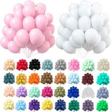 18/12/10/5-Inch Latex Balloons In Various Colors, High-Quality Matte Balloons In Retro Style Are Used For Birthdays, Anniversaries, And Gender Revelations Wedding, Retirement Party, Housewarming Party, Bridal Shower, Graduation Party, Jungle Themed Party, Bachelor Party Decoration Supplies