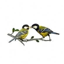 Pájaro de metal - Silueta artística de pájaro, decoración exterior para jardín, patio, patio - Adorno único para rama de árbol para el hogar, césped, puerta, valla - Estatua artesanal, regalo de decoración para el porche