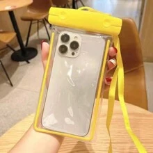 1PC Glow In The Dark Waterproof Mobile Phone Bag, Mobile Phone Waterproof Bag, Swimming Takeout Hanging Neck Mobile Phone Bag, Touch Screen Lanyard Mobile Phone Bag, Fluorescent Mobile Phone Bag, Outdoor Sports Swimming Floating Airbag Underwater Photography Mobile Phone Case, Cell Phone Waterproof Bag, Cell Phone Bag Beach Phone Bag For IPhone 14 13 12 And Other Cell Phones