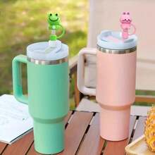 1/4/5/6/8pcs Cartoon Cute Animal Silicone Straw Cover For Cup,Reusable Straw Cover Airtight And Dustproof Drinking Straw Cover Splashproof Straw Cute Cover Accessories Home Room Decoration Party - Multicolor - View 3