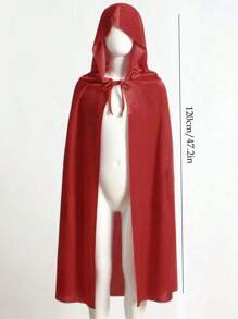 1 件派对装扮秀绒连帽斗篷适合各种节日角色扮演装扮派对表演道具万圣节