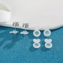 10pcs Silicone Earring Backs, Heavy-Duty Invisible Lifting Support Pads, Non-Sagging Safety Earring Lifter For Large Earrings And Pendants