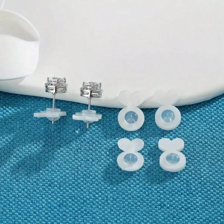 10pcs Silicone Earring Backs, Heavy-Duty Invisible Lifting Support Pads, Non-Sagging Safety Earring Lifter For Large Earrings And Pendants