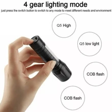 NetHong 2x High Power USB Rechargeable 1200000LM LED Flashlight Super Bright Torch Light - Black - View 5