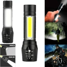 NetHong 2x High Power USB Rechargeable 1200000LM LED Flashlight Super Bright Torch Light - Black - View 7