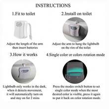 1pc/2pcs Motion Sensor Toilet Night Light, 8-Color Changing LED Illumination, Suitable For Nursery Bathroom Toilet, Smart Sensor Lamp, Cool And Interesting Night Light For Teens, Girls, Boy And Girl Gift