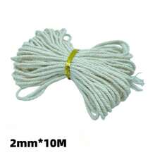 5/10M 白色扭绳蕾丝编织布绳，适用于 DIY 工艺品、礼品、针织、圣诞节、婚礼、装饰，1/2/3/4/5/6 毫米 - 白色 - 查看 15