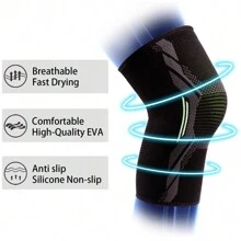 1 pezzo manicotto per ginocchio a compressione, supporto articolare del ginocchio altamente elastico, adatto per corsa, basket, sollevamento pesi, palestra, allenamento