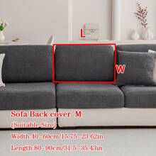 1pc Plush Fabric Anti-Slip Sofa Seat Cover Cushion, Soft And Skin-Friendly, Pet-Friendly Design, Fits L-Shaped Sofa, 1/2/3/4-Seat Sofas, Simple And Modern Style, Suitable For All Seasons (Sold Individually) - Dark Grey - View 16
