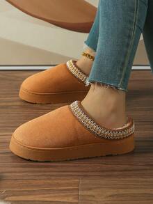 Pantoufles unisexes décontractées et confortables - Semelle en mousse à mémoire de forme, doublure en tissu chaud, design de tige piqué, semelle antidérapante, chaussons d'intérieur faciles à enfiler, convenant à toutes les saisons