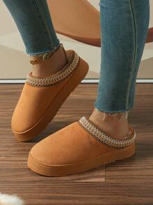 Pantoufles unisexes décontractées et confortables - Semelle en mousse à mémoire de forme, doublure en tissu chaud, design de tige piqué, semelle antidérapante, chaussons d'intérieur faciles à enfiler, convenant à toutes les saisons