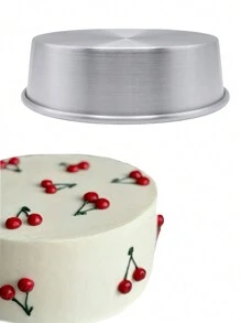 Molde Para Pastel Redondo 20 cm, Aluminio, Sartén para pastel con fondo redondo,  panque, pan de horno, Repostería. - Gris Claro - Ver 1