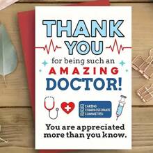 Doctor Appreciation Card With Envelope | Perfect For Medical Professionals & Hero Doctors | Heartfelt Thank You Note - Multicolor - View 4