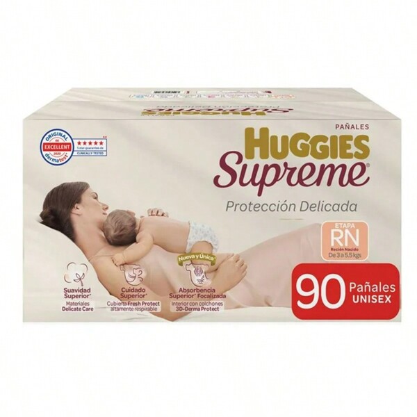 Pañales Huggies Recién Nacido Unisex 90 piezas