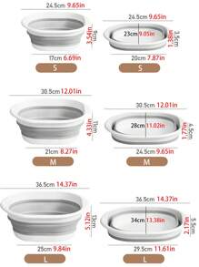 1/3 chậu rửa mặt bằng nhựa, chậu rửa mặt gấp gọn hai tông màu hiện đại cho phòng tắm trang trí phòng tắm gia đình trang trí mùa thu trở lại trường - nhiều màu - Xem 3