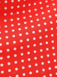Nuovo vestito retrò con orlo a balze e doppio petto, con stampa a pois