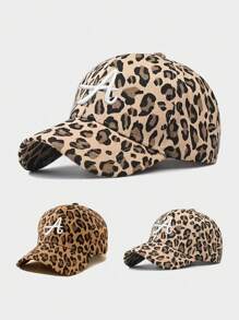 1 pieza Gorra de béisbol ajustable para mujer con bordado de leopardo NY, sombrero para el sol casual para exteriores para primavera y otoño, sombrero para el sol versátil unisex estilo Y2K para jóvenes - gorra de béisbol - Ver 11