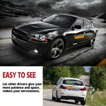 1 件装汽车新司机磁铁，请耐心等待学生司机磁铁，新司机磁铁警告，磁性反光新手司机保险杠贴纸 - 彩色 - 查看 8