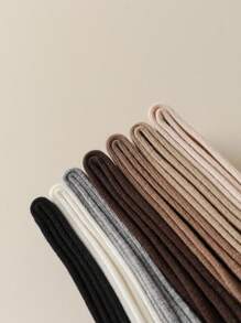 4 Pairs Women Seamless Ankle High Socks With Elastic Top, Daily Casual Slouchy Socks For Spring/Autumn, Fall