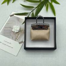 1pc Fashion Creative Oil-Wax Mirrored Effect Valentines Day Gift Mini Bag Pendant With Metal Chain, Cute Keychain Accessory (Without Box) - Multicolor - View 12