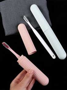 1/2/4pcs Portable Toothbrush Case, Travel Toothbrush Holder, Plastic Portable Toothbrush Carrying Case, Outdoor Bathroom Toothpaste Rack, Storage Box, Organizer, Travel Toiletry Cup, New Creative Toothbrush Holder, Dust-Proof Storage Box, Bathroom Accessories, Toiletries, Travel Essential, Beach, Summer, Business, Bathroom Travel Essential, Women, College Dorm, Travel Essential, School Supplies, Back To School - Multicolor - View 8