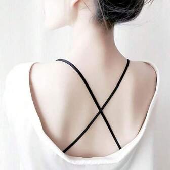 1 Pair Spaghetti Strap Bra Strap, Slip-Resistant Damage-Free Backless Strap, Spaghetti Strap Bra Cross Halter Strap, Exquisite And Delicate Design, Can Cross Or Halter Neck, Upgrade The Fashion Of Spaghetti Strap Bra And Comfortable Experience