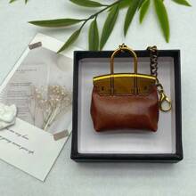1pc Fashion Creative Oil-Wax Mirrored Effect Valentines Day Gift Mini Bag Pendant With Metal Chain, Cute Keychain Accessory (Without Box) - Multicolor - View 21