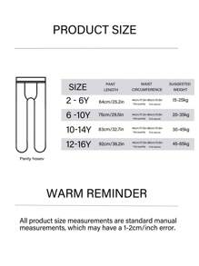 1pc Children Thick Solid Color Stirrup Tights, Warm And Stretchy For Autumn Winter Wear - Coffee Brown - View 5