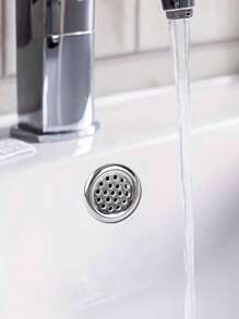 1/4/6pcs Set Of Plastic Bathroom Kitchen Sink, Replaceable Overflow Cover Ring Insert, Chrome Hole Circular Drainage Cover, Sink Accessories, Faucet Sink Cover, Sink, Plastic Electroplating Material, Kitchen And Bathroom Faucet Accessories, Anti Clogging Sewer Accessories, Floor Drain, Sink Decoration