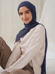 1 件女士休闲日常穿着雪纺头巾/头巾