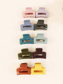 30pcs Colorful Square Shape Small Hair Clips, Cute Fashion Accessories Suitable For Everyday Use Hair Claws Claw Clips Hair Jaw Clip Hair Clamps Hair Clutch Hair Catcher Clip, Casual Fall Winter Hair Accessories For Women Bows For Vacation Outfits Woman