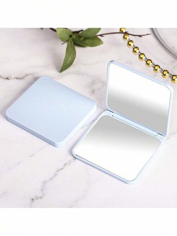 Minimalist Portable White Square Folding Mirror