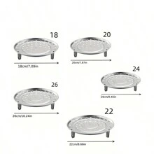 通用不锈钢蒸锅，带可拆卸支脚，烹饪蒸锅和锅具配件，速溶锅多功能蒸架，耐磨防刮圆形冷却架，厨房厚炊具工具海鲜煮蒸架