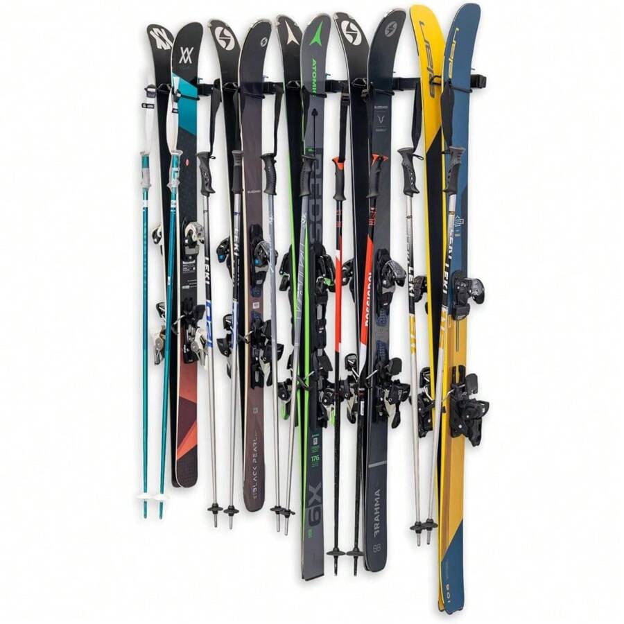 StoreYourBoard Ski Storage Rack And Wall Shelf, Holds 5 Pairs Of Skis And Poles, Supports 300 Lbs, 46 In X 13.75 In X 16 In - 滑雪架 - 查看 1