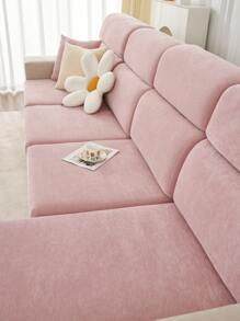 1 Vỏ đệm ghế sofa co giãn, vải nhung chống trượt mọi mùa, tấm lót ghế sofa dày che phủ toàn bộ, chống bụi và có thể giặt được, phù hợp với ghế sofa hình chữ L và ghế 1/2/3/4 chỗ ngồi - Hồng - Xem 5