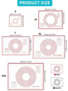 1pc Baking Kneading Mat - Black - View 2