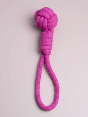 قطعة واحدة من الحبل مع حلقة ملونة عشوائية وسبع دوائر من الكرة للكلاب لتخفيف التوتر وتنظيف الأسنان ولعبة عضة الحيوانات الأليفة مناسبة للاستخدام اليومي للكلاب