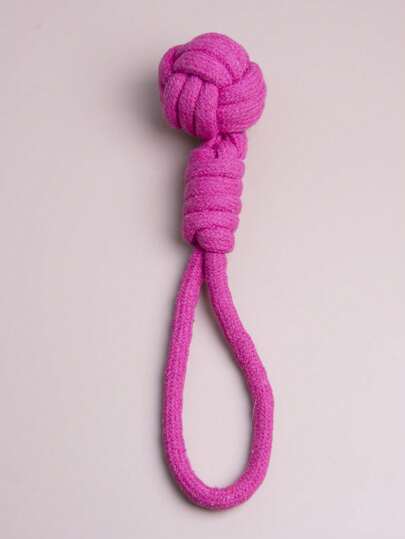 قطعة واحدة من الحبل مع حلقة ملونة عشوائية وسبع دوائر من الكرة للكلاب لتخفيف التوتر وتنظيف الأسنان ولعبة عضة الحيوانات الأليفة مناسبة للاستخدام اليومي للكلاب