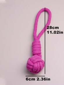 1入組燈藍色寵物磨牙玩具帶七環合適適用於日常使用