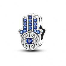 Palm Eye Charm Beads 925 Sterling Silver Palm Spinning Eye Charms Pendant Fit Original Bracelet Necklace Fine Jewelry Making DIY Perfect Gift