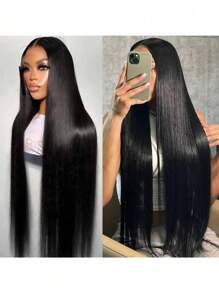 Discount 36 Inch 180% Density 13x4 Lace Front Wigs Human Hair Straight Transparent Lace Front Human Hair Wigs For Women Blended Hair Glueless Wigs Human Hair Pre Plucked With Baby Hair Straight Human- Like Lace Frontal Wig, Natural Look For Everyday, Parties Glueless Human Hair Wig 6-36inch For Women Suitable For Halloween,Costume Party ,Party Dress Up,Trick-Or-Treat Straight Human Hair Wigs For Women(Bob Wigs 6-16 Inch)