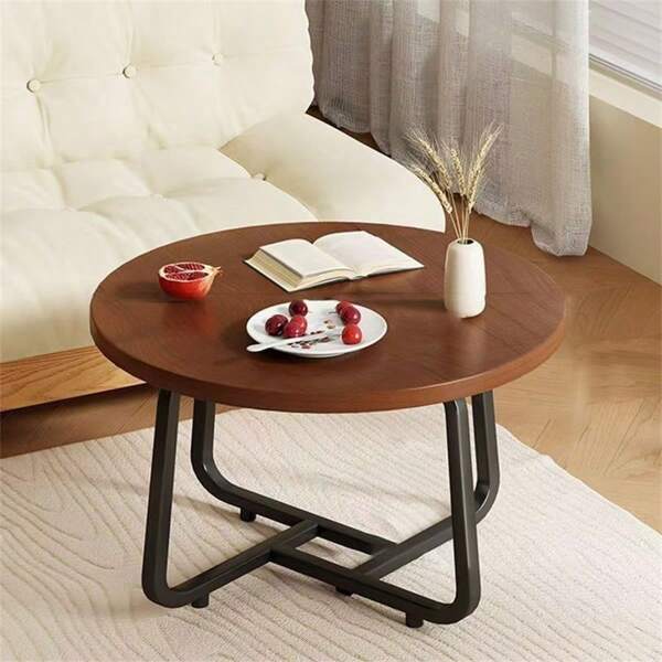 1pcModern Simples Varanda Mesa Sala de estar Mesa de centro redonda Sofá Armário lateral Família Nordic Pequeno Apartamento Luz Luxo Prateleira
