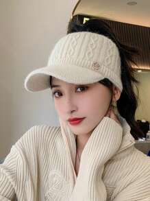 1pc Women's Beret Hat - Stylish Versatile Fisherman Cap With Short Brim, Foldable Design For All Seasons, Sun Protection, Stripe Craftsmanship, Inelastic, Holiday Theme, Winter - Multicolor - View 4