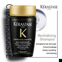 Kérastase Kerastase Chronologiste 青春活力洗发水，含有透明质酸和维生素 E，可使头发和头皮恢复活力，适合暗淡、干燥、脆弱和敏感发质，80 毫升 - 80mL - 查看 1